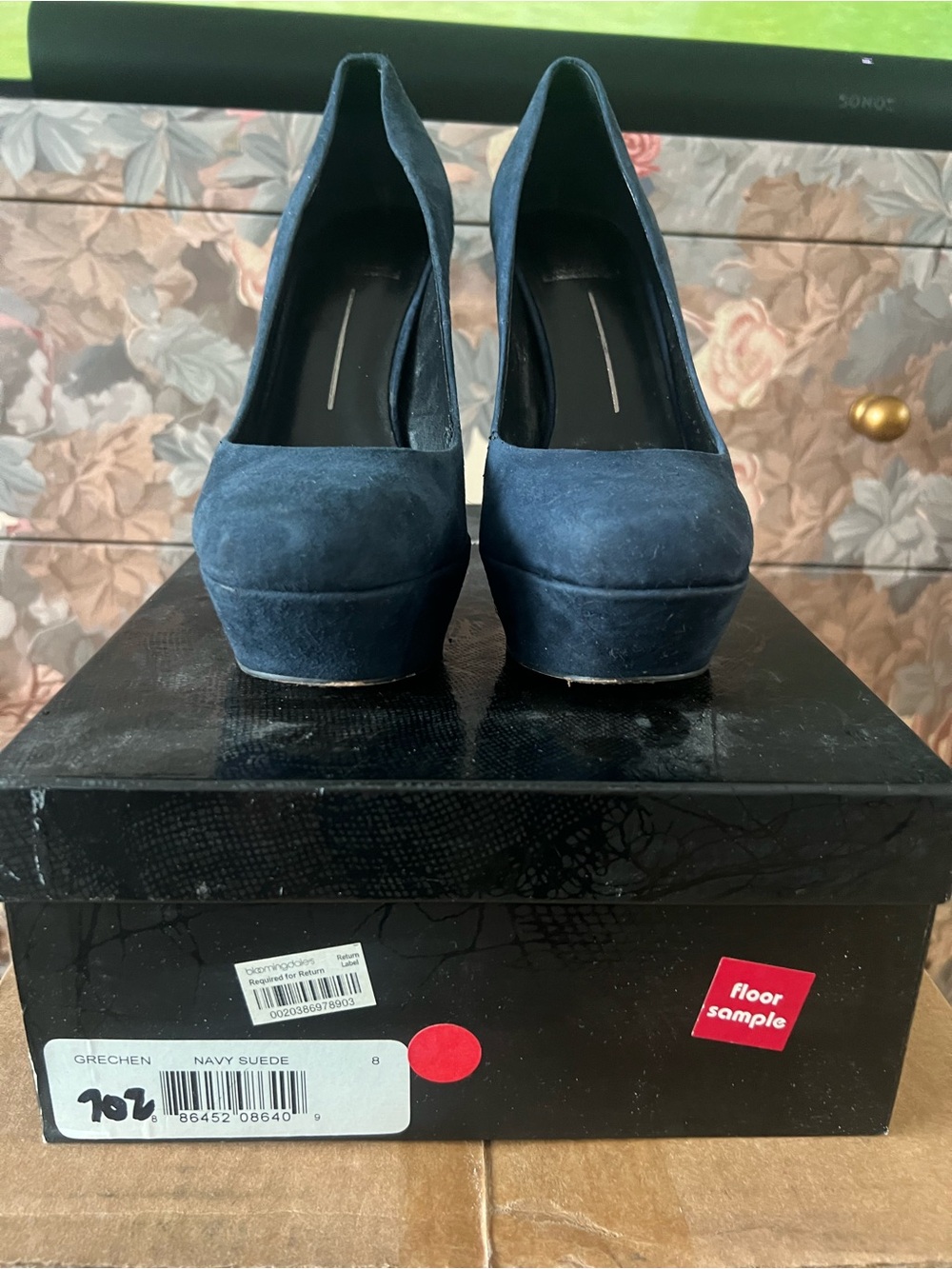 Dolce Vita Navy Suede Platform Pumps - Women's like new 8